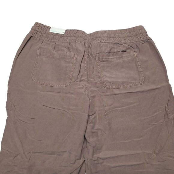 Maurices Cropped Weekender Pants Pull On Brown Stretch Waist Womens 14 With Tags - Picture 2 of 8